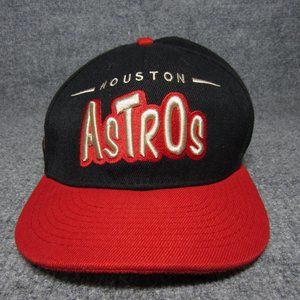 Houston Astros Hat Cap Fitted Men 7 1/4 New Era MLB Baseball Script